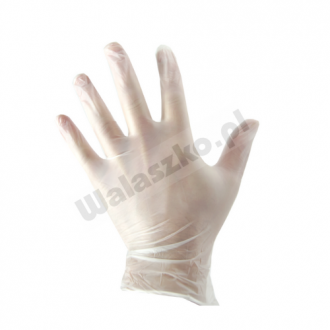Rękawice jednorazowe winylowe pudrowane